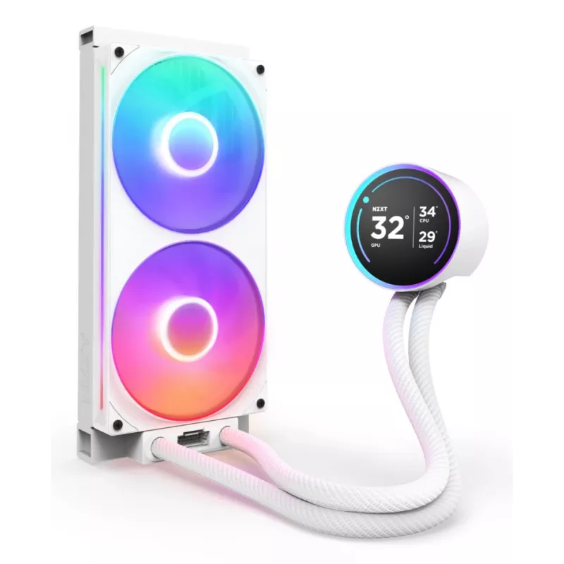 Refrigeración líquida todo en uno NZXT Kraken Elite 280 RGB 14 cm blanco