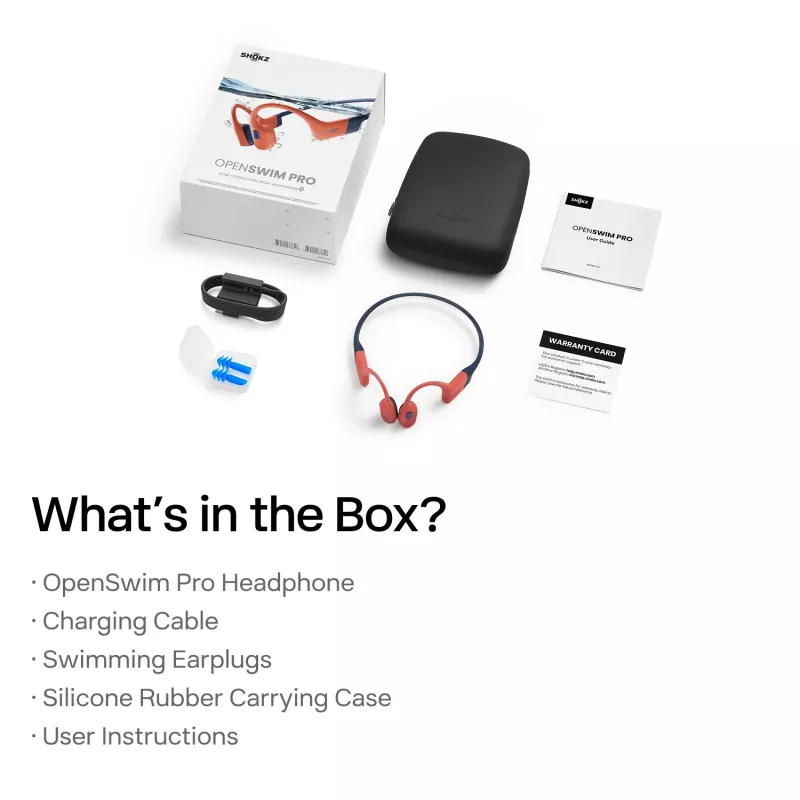 Auriculares Shokz OpenSwim Pro — auriculares inalámbricos de conducción ósea open-ear, IP68 resistentes al agua, Bluetooth 5.4, 32 GB, 9 h de reproducción, gris