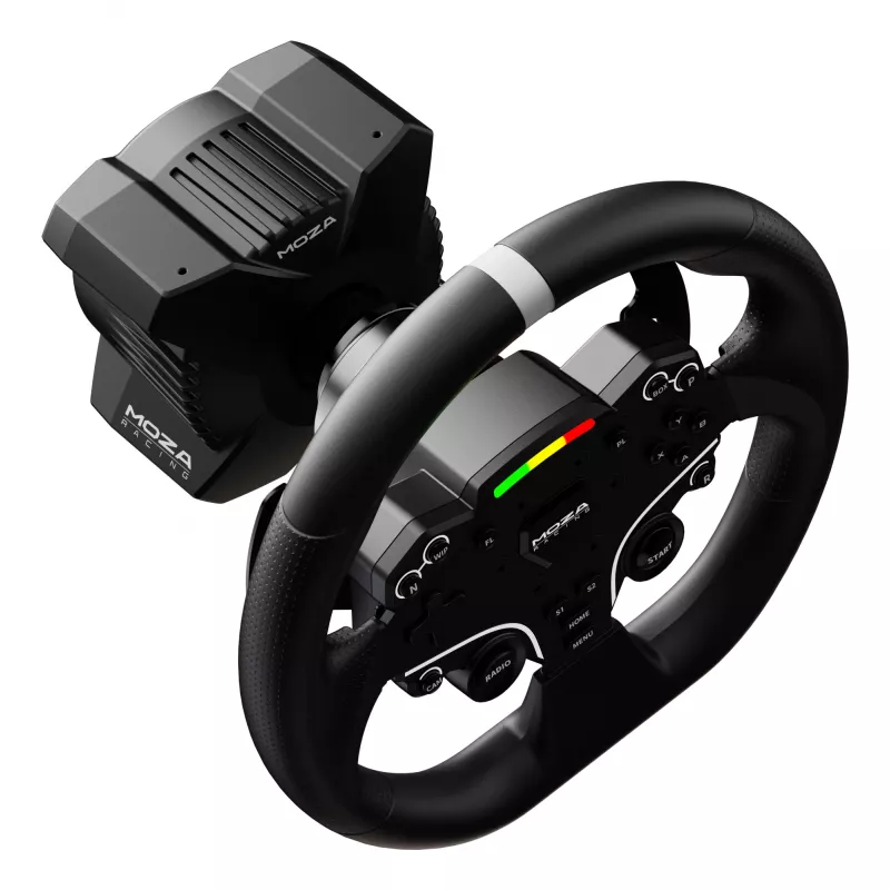 Volante y pedales Moza Racing R3 Racing Wheel para PC, volante + pedales, PC, D-Pad, botón de menú, botón de modo, botón de pausa/set, botón de inicio, Digital, Ilimitado, Direct Drive