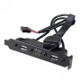 Cable adaptador interno Akasa AK-CBUB53-40BK USB 3.1 Gen 1 Dual USB 2.0 Type-A