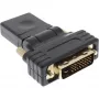 Adaptador HDMI a DVI InLine conector hembra HDMI / conector macho DVI flexible dorado 4K2K