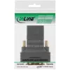 Adaptador HDMI a DVI InLine conector hembra HDMI / conector macho DVI flexible dorado 4K2K