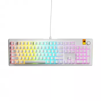 Teclado mecánico con cable de tamaño completo (100%) GLORIOUS GMMK 3 HE – Blanco, USB, QWERTY, RGB