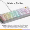 Glorious GMMK 3 HE 100% teclado gaming con cable prebuilt, switches Fox HE, ANSI US, blanco
