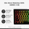 Glorious GMMK 3 HE 100% teclado gaming con cable prebuilt, switches Fox HE, ANSI US, blanco