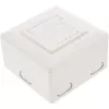 Toma de pared InLine Cat.6 2x RJ45 horizontal — Montaje en superficie o empotrado
