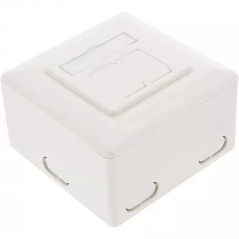 Toma de pared InLine Cat.6 2x RJ45 horizontal — Montaje en superficie o empotrado