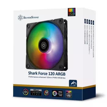 Ventilador Silverstone Shark Force 120 ARGB 2500 RPM 4.66 mmH2O