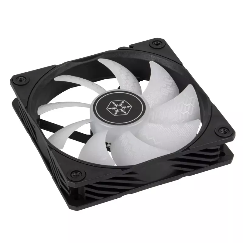 SilverStone Shark Force SST-SF120B-ARGB ventilador de caja de 120 mm, ARGB, negro