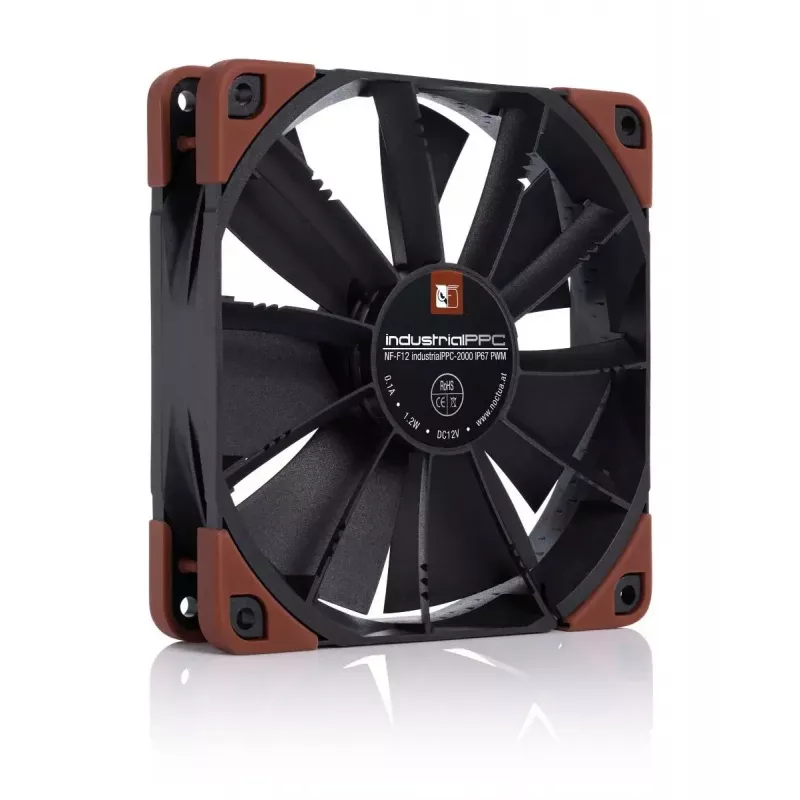 Ventilador Noctua NF-F12 INDUSTRIALPPC-2000 12 cm 450-2000 U/min Negro Marrón