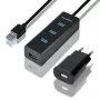 Axagon HUE-S2BP Hub de carga 4x USB 3.0 con cable de 1,2 m incl. fuente de alimentación