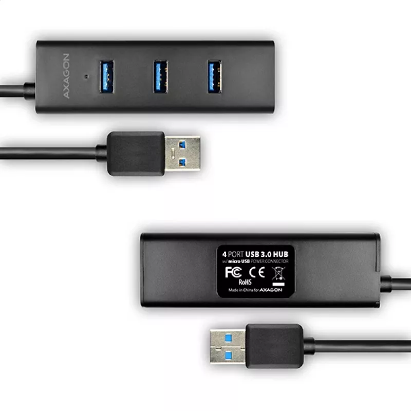 Axagon HUE-S2BP Hub de carga 4x USB 3.0 con cable de 1,2 m incl. fuente de alimentación