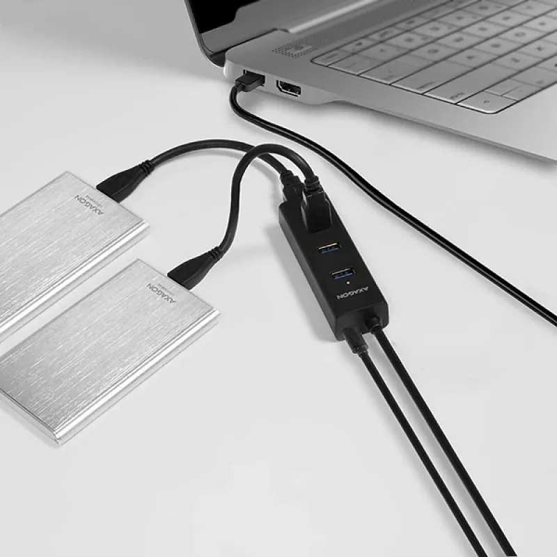 Axagon HUE-S2BP Hub de carga 4x USB 3.0 con cable de 1,2 m incl. fuente de alimentación