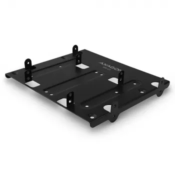 Soporte Axagon RHD-435 para 4x 2,5 pulgadas o 2x 2,5 pulgadas HDD/SSD y 1x 3,5 pulgadas HDD en bahía de 5,25 pulgadas, Metal
