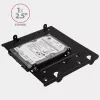 Soporte Axagon RHD-435 para 4x 2,5 pulgadas o 2x 2,5 pulgadas HDD/SSD y 1x 3,5 pulgadas HDD en bahía de 5,25 pulgadas, Metal