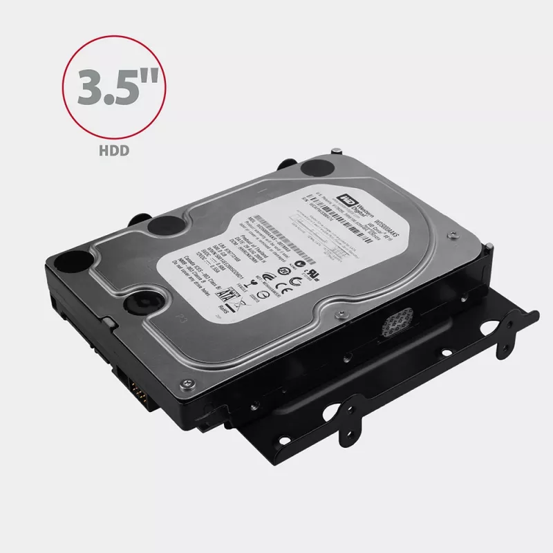 Soporte Axagon RHD-435 para 4x 2,5 pulgadas o 2x 2,5 pulgadas HDD/SSD y 1x 3,5 pulgadas HDD en bahía de 5,25 pulgadas, Metal