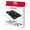 Soporte Axagon RHD-435 para 4x 2,5 pulgadas o 2x 2,5 pulgadas HDD/SSD y 1x 3,5 pulgadas HDD en bahía de 5,25 pulgadas, Metal