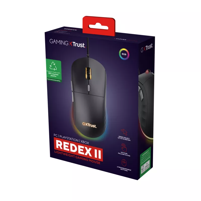 Ratón gaming Trust GXT 925 REDEX II diestro USB Type-A láser 10000 DPI