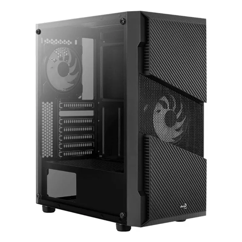 Torre media Aerocool Menace Saturn RGB negra