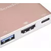 Adaptador de vídeo USB-C a HDMI SILVERSTONE EP08 (USB‑C 3.1, HDMI) rosa
