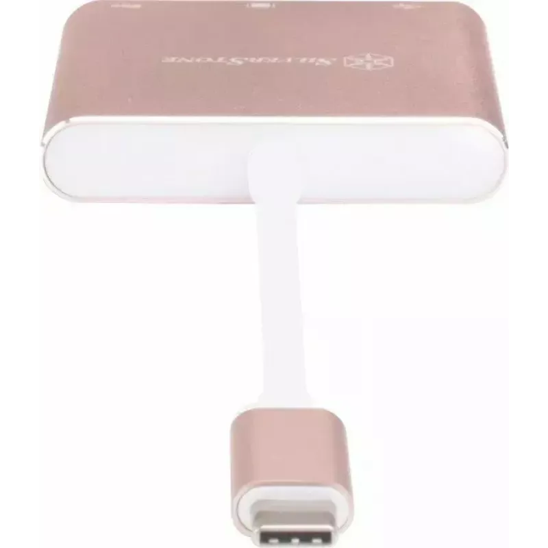 Adaptador de vídeo USB-C a HDMI SILVERSTONE EP08 (USB‑C 3.1, HDMI) rosa