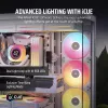 Kit de inicio de ventiladores CORSAIR Icue Link Lx140-r RGB 140mm PWM Reverse - blanco