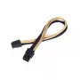 Cable alargador SilverStone PP07-IDE6BG de PCIe de 6 pines a PCIe de 6 pines, 250 mm, negro/oro