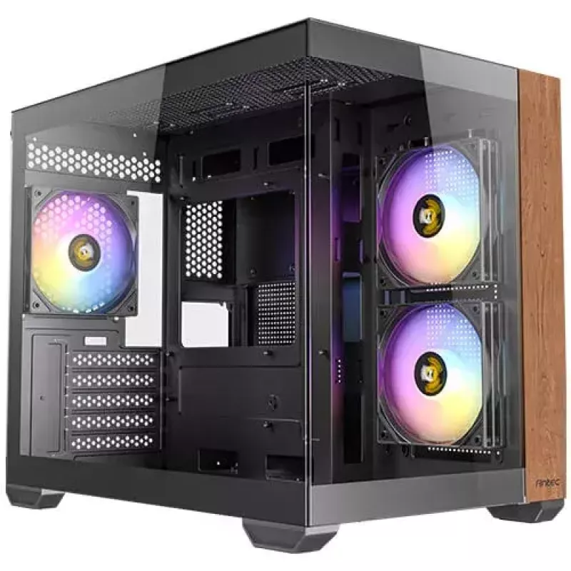 Caja de PC Antec CX600M torre media negra, madera