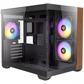 Caja de PC Antec CX600M torre media negra, madera