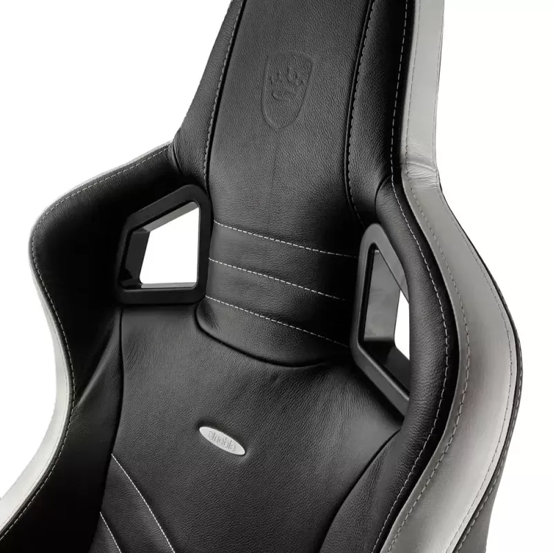 noblechairs EPIC Real Leather silla gaming NBL-RL-EPC-001, negra/blanca/roja