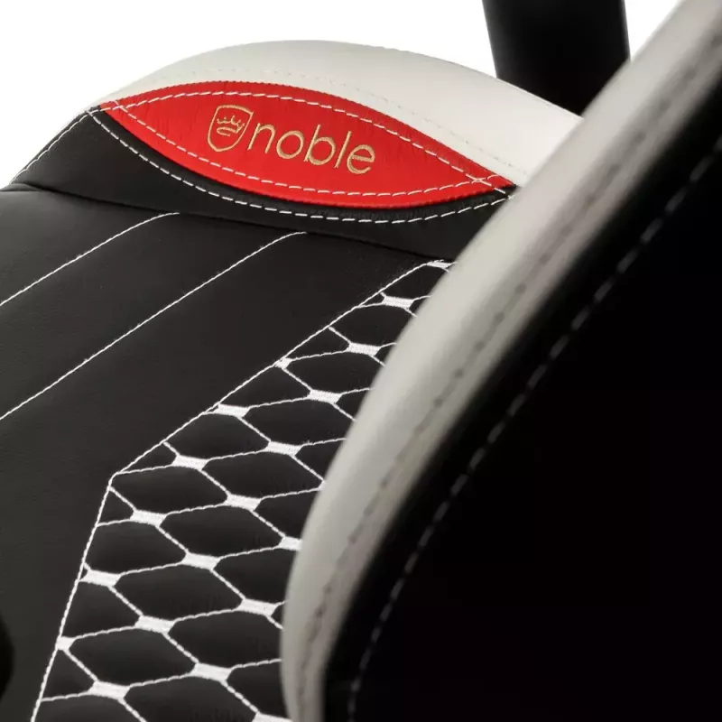 noblechairs EPIC Real Leather silla gaming NBL-RL-EPC-001, negra/blanca/roja
