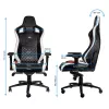 noblechairs EPIC Real Leather silla gaming NBL-RL-EPC-001, negra/blanca/roja