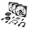 CORSAIR Qx RGB Series Icue Link Qx120 RGB 120 mm ventilador RGB magnético con cúpula Starter-Kit