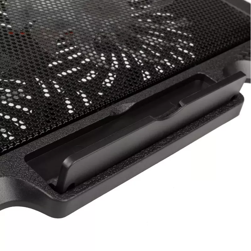 Base refrigeradora para portátil Kolink KL-N200 para portátiles de hasta 39,6 cm (15,6 inch), 2 ventiladores de 140 mm, alimentación USB, negra