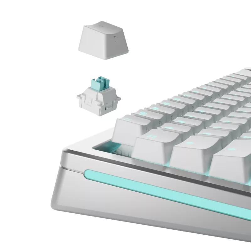 Interruptores de teclado GLORIOUS Lynx HE — set de 36 piezas de policarbonato, cian, translúcido, compatible con GMMK 3 HE