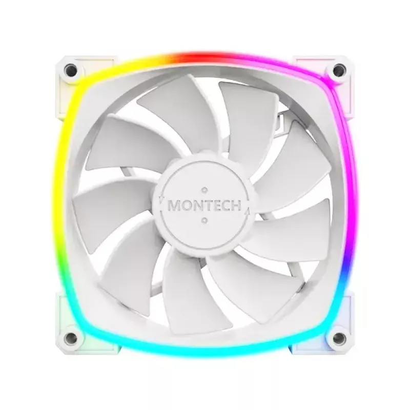Ventilador Montech RX120 PWM 12 cm 800-1600 RPM 27 dB blanco