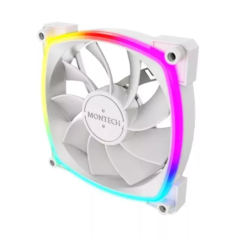 Ventilador Montech RX120 PWM 12 cm 800-1600 RPM 27 dB blanco