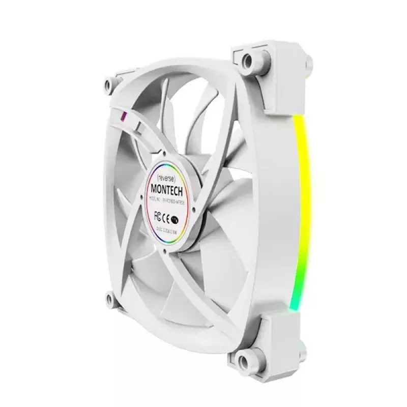 Ventilador Montech RX120 PWM 12 cm 800-1600 RPM 27 dB blanco