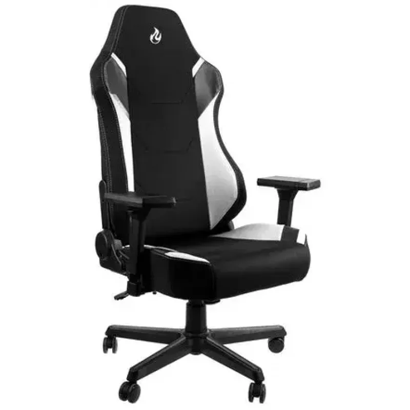 Nitro Concepts X1000 NC-X1000-BW silla gaming, asiento tapizado, negra/blanca (Radiant White)