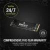 SSD Corsair MP600 Elite CSSD-F1000GBMP600ENH, 1 TB, M.2 2280, PCIe 4.0 x4 NVMe, 3D TLC, cifrado AES de 256 bits