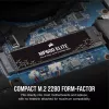 SSD Corsair MP600 Elite CSSD-F1000GBMP600ENH, 1 TB, M.2 2280, PCIe 4.0 x4 NVMe, 3D TLC, cifrado AES de 256 bits