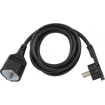 BRENNENSTUHL Cable de extensión corto con conector plano acodado 2 m