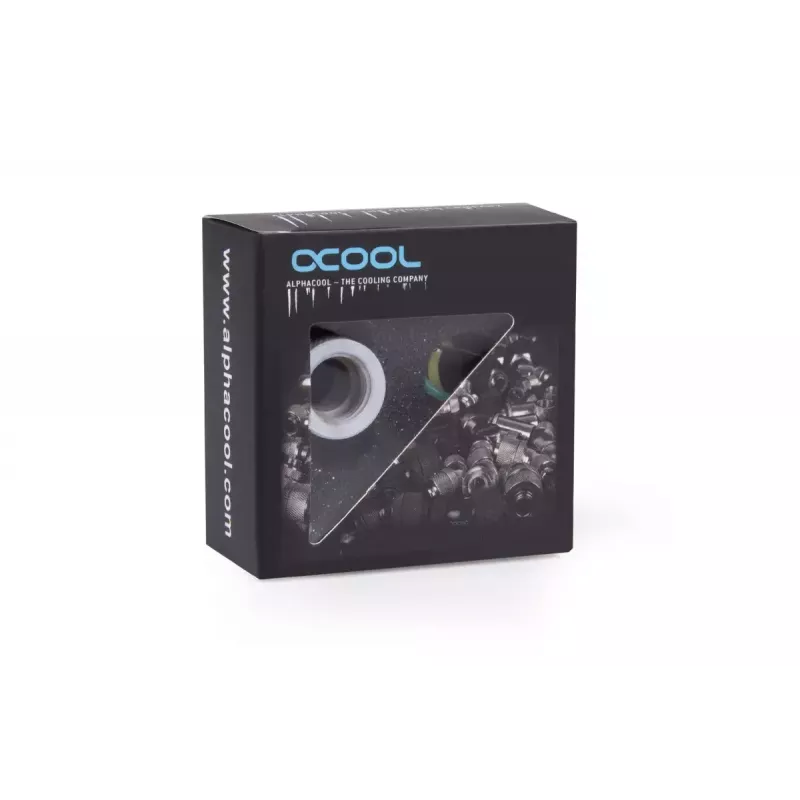 Kit de montaje Alphacool Eiszapfen extensión G1/4 rosca macho a G1/4 rosca hembra blanco