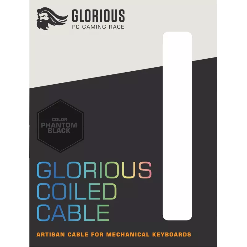 Glorious Gaming Coiled negro 1,37 m