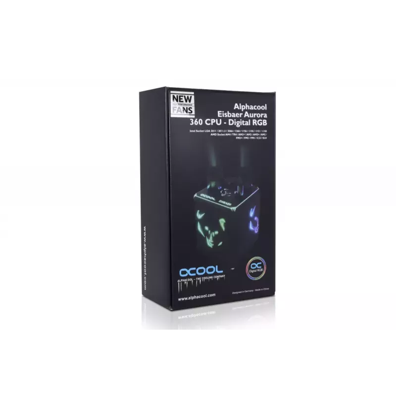 Alphacool Eisbaer Aurora HPE Edition 360 AIO refrigeración líquida para CPU, negro