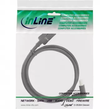 Cable InLine DisplayPort 1.4, 8K4K, en ángulo hacia abajo, negro/dorado, 2m