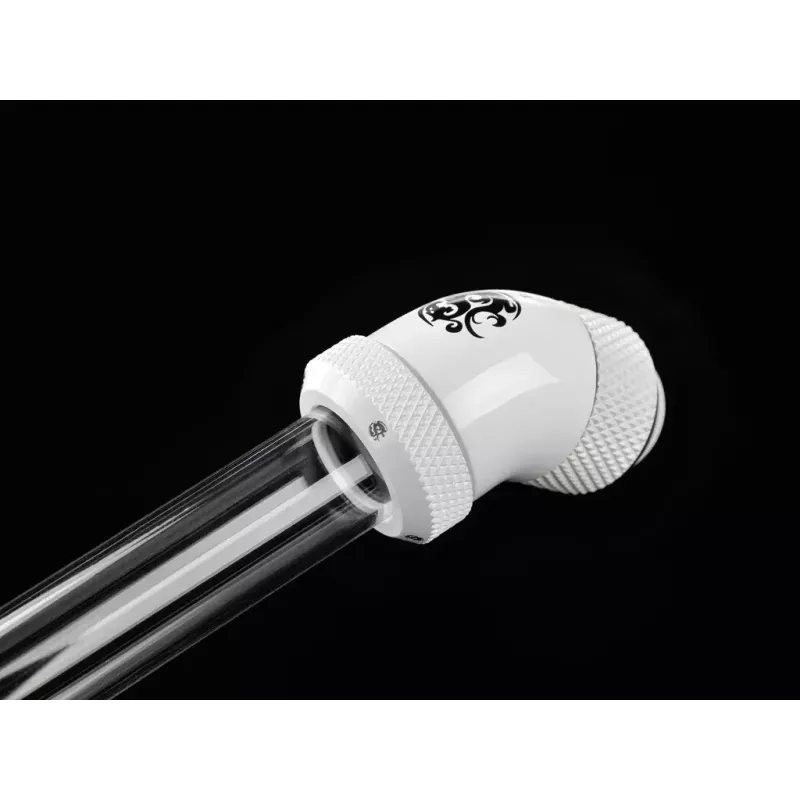 Accesorio de refrigeración líquida BitsPower BP-DWE45RML — latón níquel blanco, rosca de 1/4 de pulgada