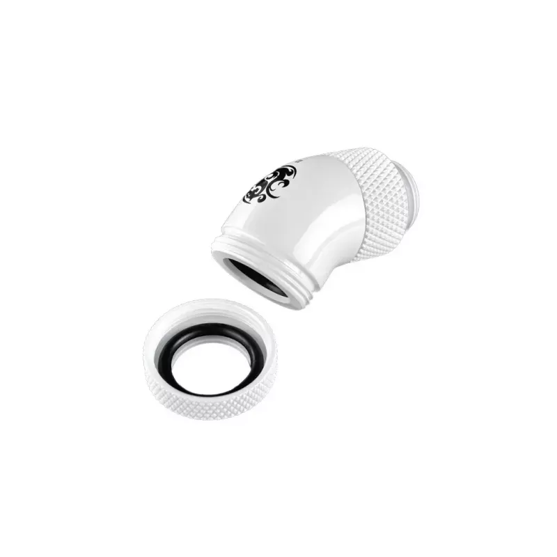 Accesorio de refrigeración líquida BitsPower BP-DWE45RML — latón níquel blanco, rosca de 1/4 de pulgada