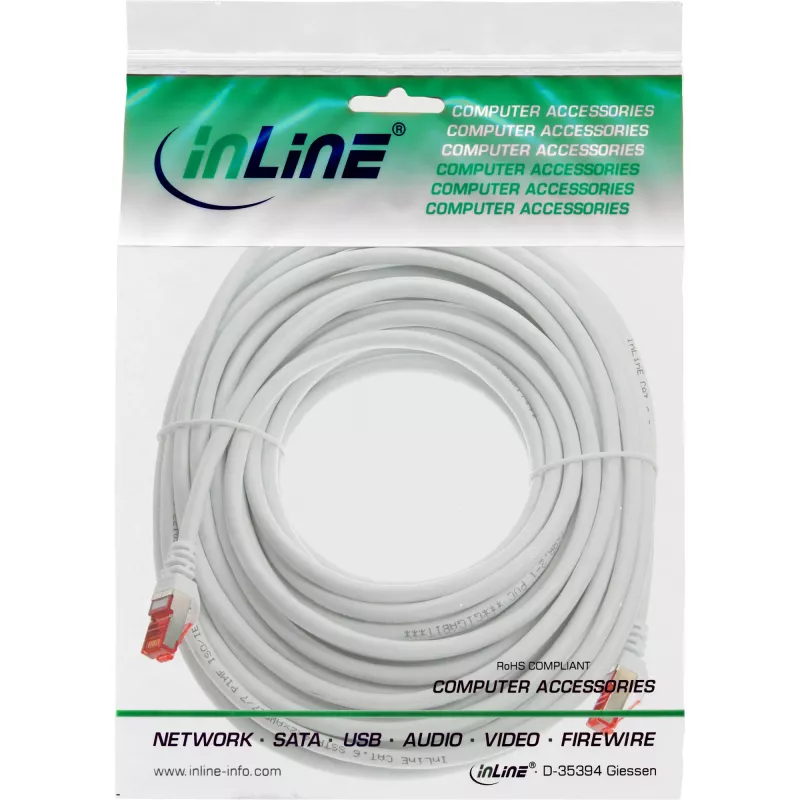 Cable InLine Patch S/FTP PiMF Cat.6 250MHz PVC cobre blanco 5m
