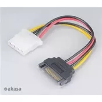 Adaptador Akasa SATA a 4‑Pol Molex AK‑CBPW03‑KT02 cable de 15 cm, pack de 2